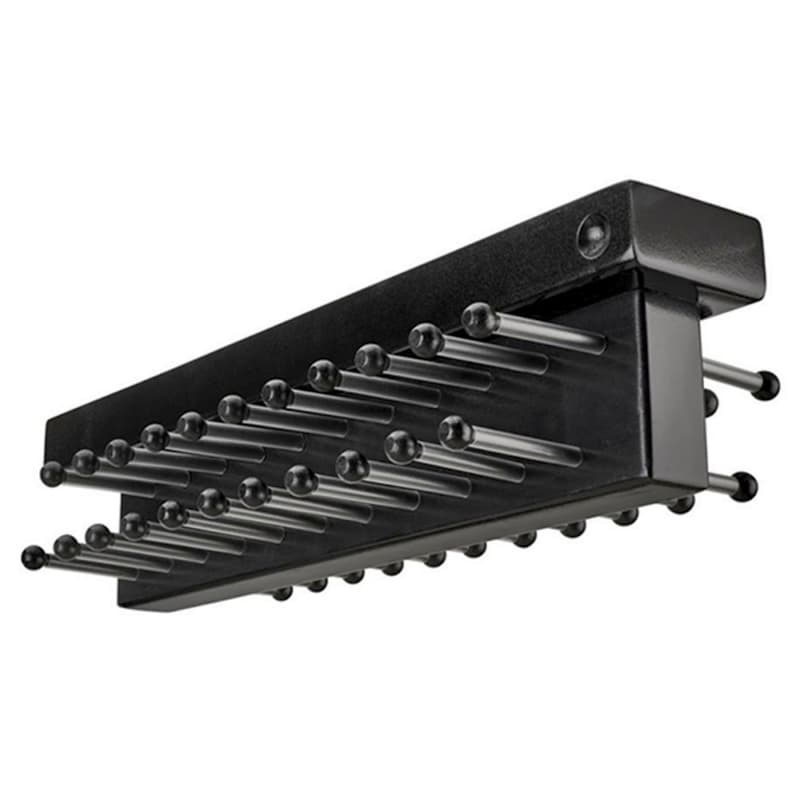 14" Slide-Out Maple Tie Butler, Black Finish