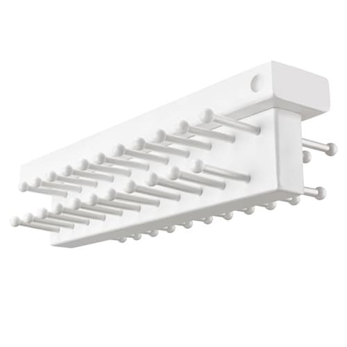 14" Slide-Out Maple Tie Butler, White Finish