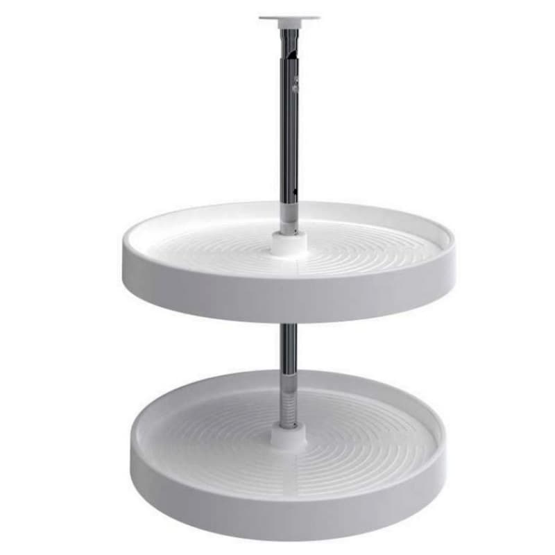 2062 18" Full-Circle 2 Tray Lazy Susan, White