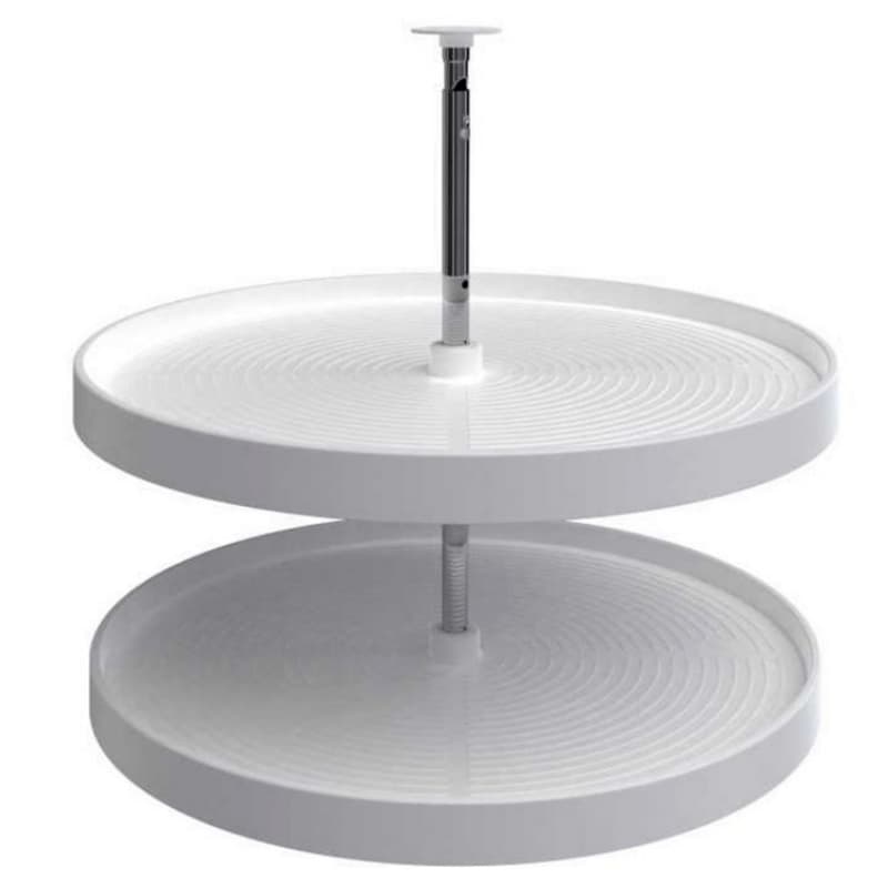 2062 28" Full-Circle 2 Tray Lazy Susan, White