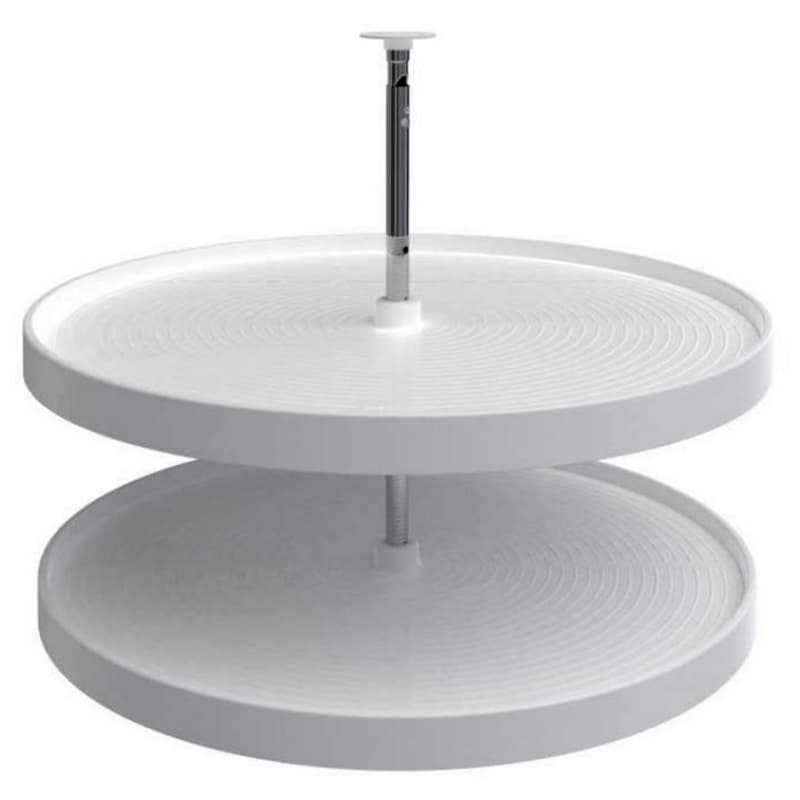2062 32" Full-Circle 2 Tray Lazy Susan, White