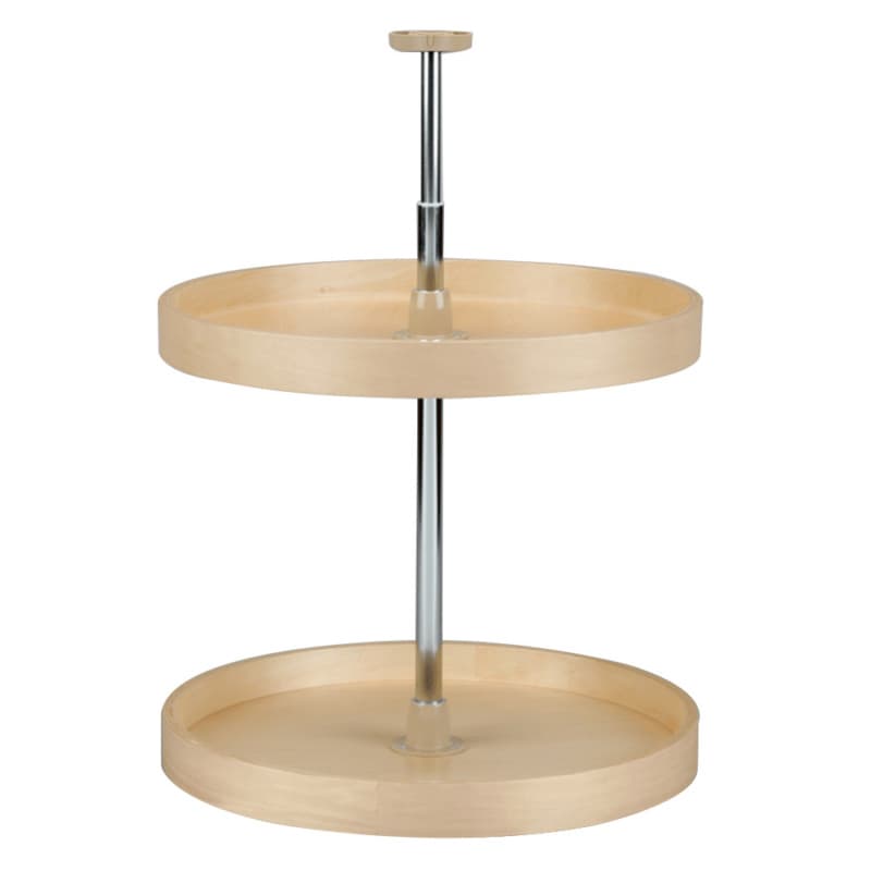 4BW 20" Full-Circle 2 Tray Wood Lazy Susan