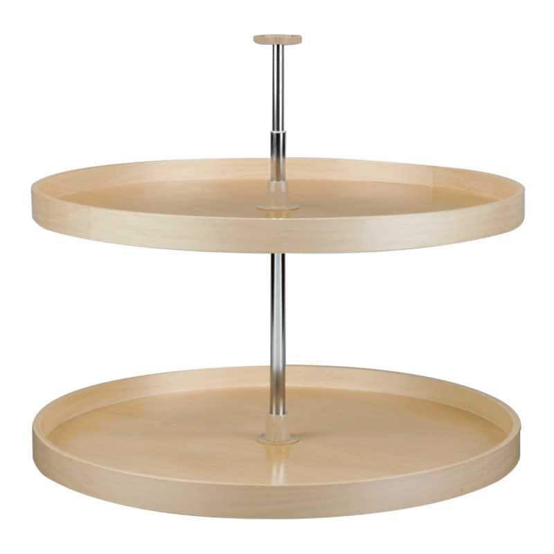 4BW 32" Full-Circle 2 Tray Wood Lazy Susan