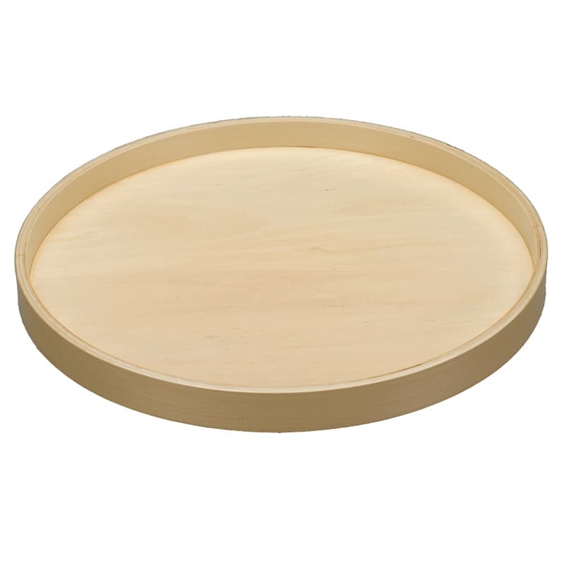 LD-4BW 32" Full-Circle 1 Tray Lazy Susan with Steel Swivel Bearing, Natural Maple, Bulk (8/Box)