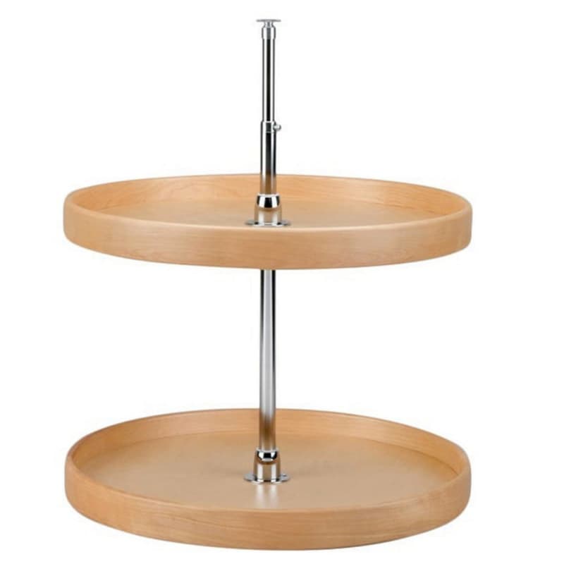 4NW 24" Full-Circle 2 Tray Wood Lazy Susan