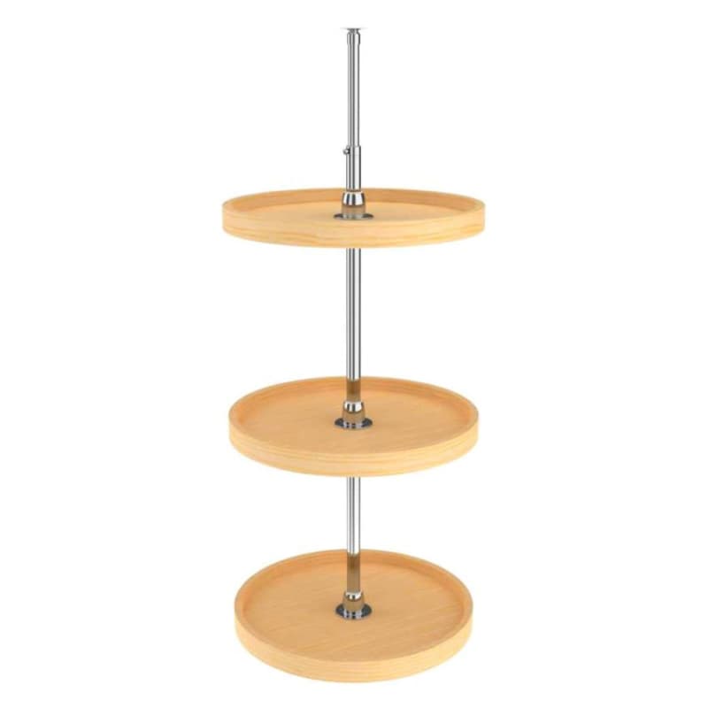 18" Full-Circle 3 Tray Lazy Susan, Wood
