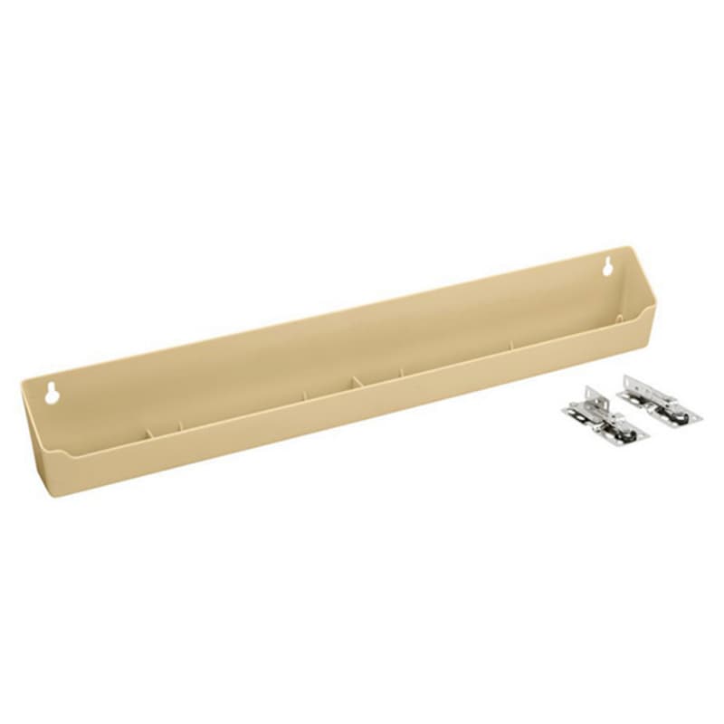 22" LD-6591 Almond Sink Front Tip-Out Tray with 2-Pair Hinge