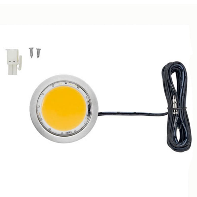 LED 5W Cool White Puck Light, Nickel