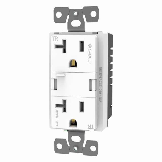 Swidget T929 120VAC 20A Outlet with Wi-Fi Control Insert, 2.8", White