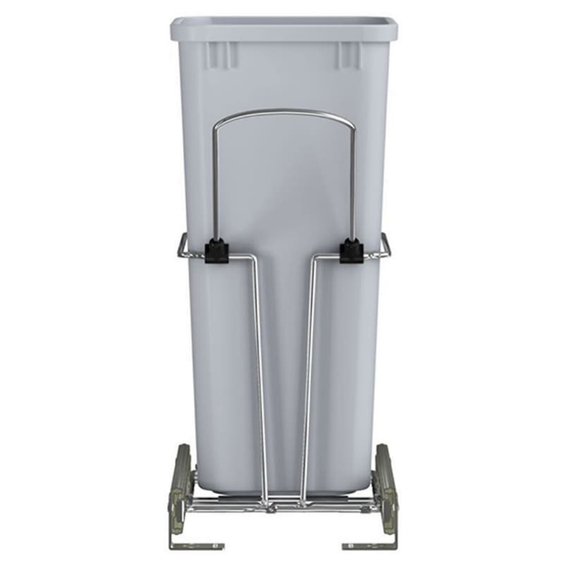 Single 32 QT Bottom-Mount Waste Container Pullout, for 12" Base Cabinets, Gray