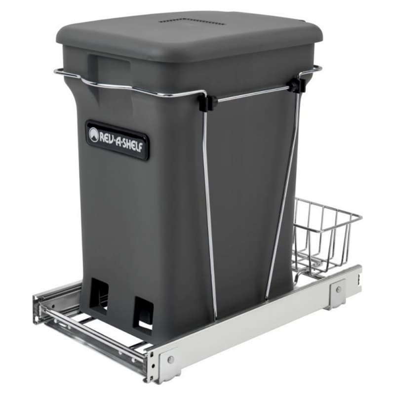 Single 24 QT Bottom-Mount Waste Container with Compo+ Container, Orion Gray