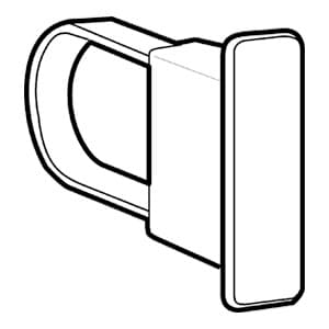 Extended End Cap for Hangrod, Chrome
