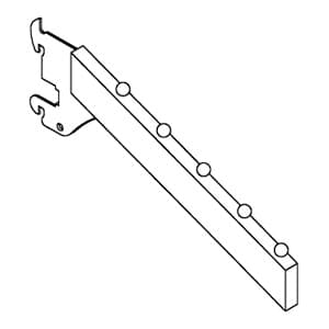 12" RVS747 Waterfall Faceout Bracket with 5 Balls, Polished Chrome