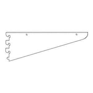 8" RVS867 Heavy-Duty Shelf Bracket 1" Adjustable, Stain Zinc/Polished Chrome
