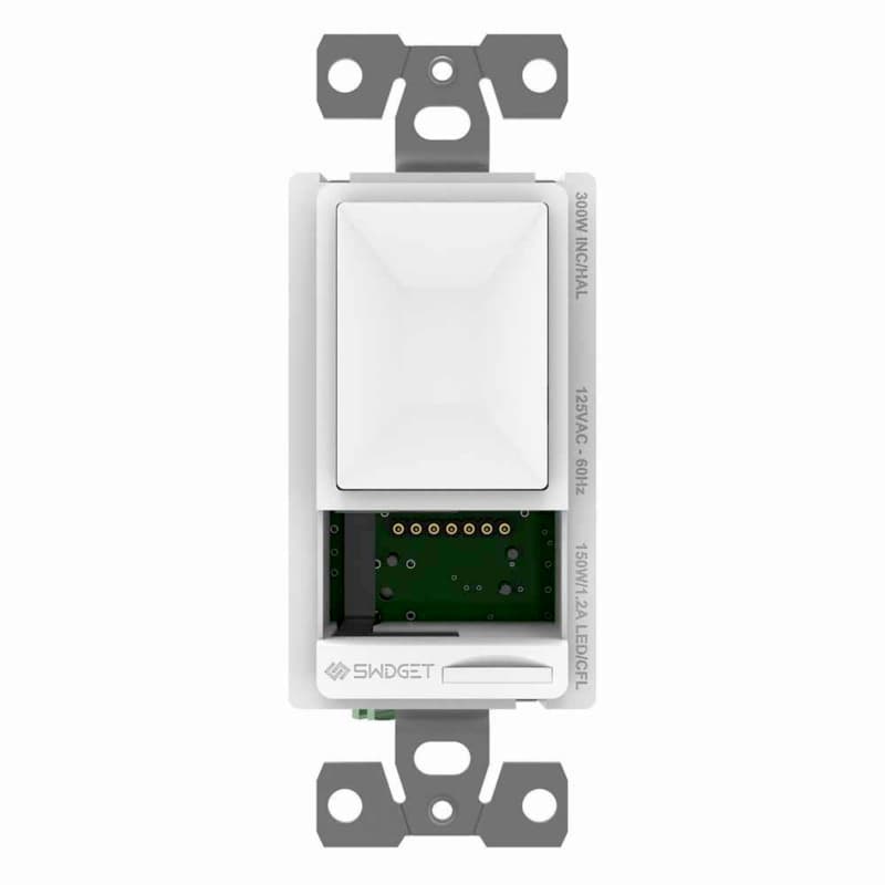 Swidget T920 120VAC 150W/300W Dimmer Switch without Insert, 2.8", White