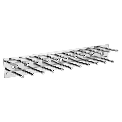 11-3/4" Static Tie Rack, Chrome Finish