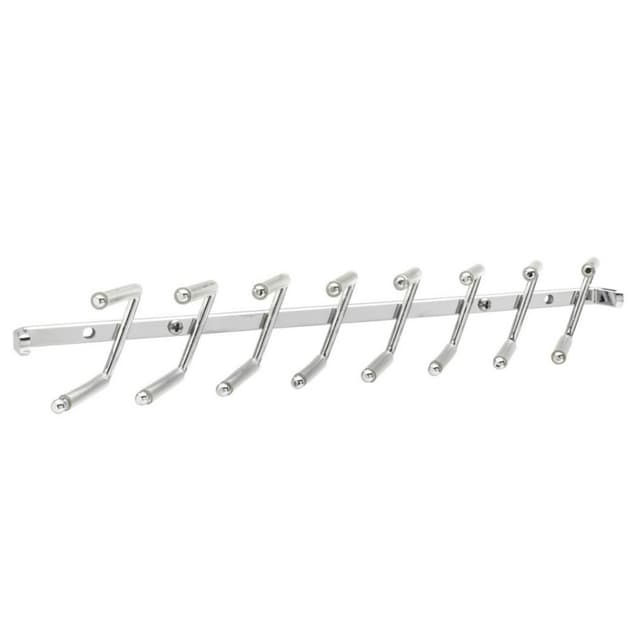 13-15/32" Sidelines Wall-Mount Tie Rack, Chrome Finish