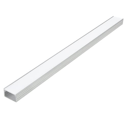 Infinex Aluminum Flush Extrusion with Milk Diffuser, 96", Satin Clear
