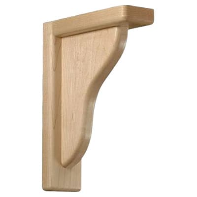 10" x 2" x 8" Support Bracket, Red Oak 2/Box