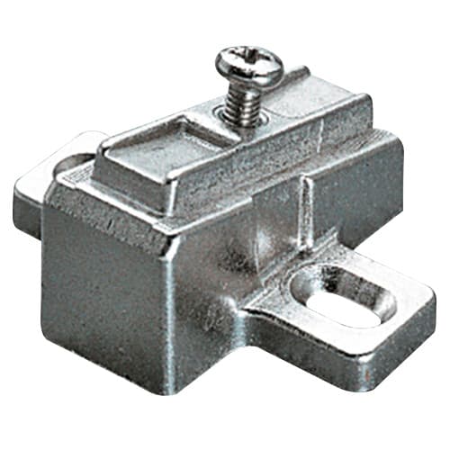 15° Slide-On Wing Mounting Plate with Wood Screw, Nickel-Plated, 18mm