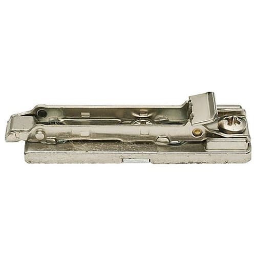 Domi Snap-On 2-Cam Adjustable Straight Mounting Plate, Nickel-Plated, Screw-On, 6mm