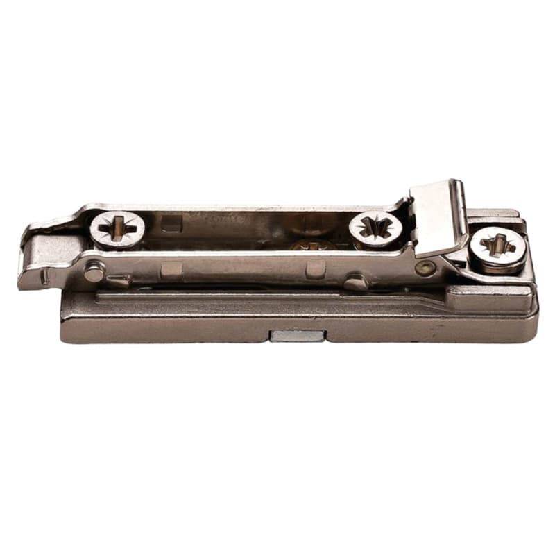 Domi Cam Adjustable In-Line Mounting Plate, Nickel-Plated, with Pre-Mounted Euro-Screws, 2mm