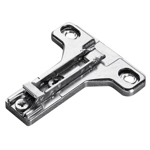 Clip-On Cam Adjustable Face Frame Mounting Plate, Titanium, Screw-On, 4mm