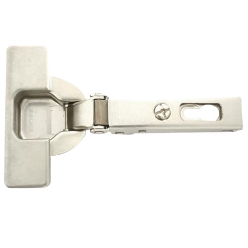 Series 200 94° Opening Thick Door Hinge, 45mm Bore Pattern, Self-Closing, Full Overlay, Nickel-Plated, Logica