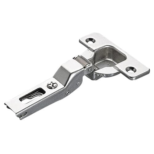 Series 200 94° Opening Thick Door Hinge, 45mm Bore Pattern, Self-Closing, Half Overlay, Nickel-Plated, Logica