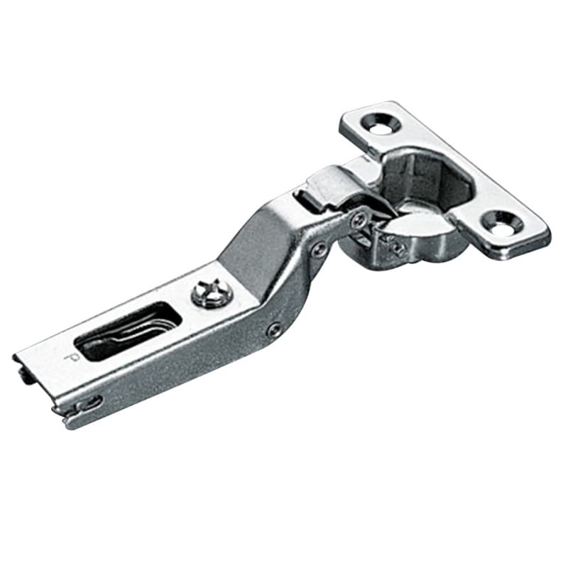 Series 400 94° Opening Mini Hinge, 38mm Bore Pattern, Self-Closing, Inset, Nickel-Plated, Screw-On