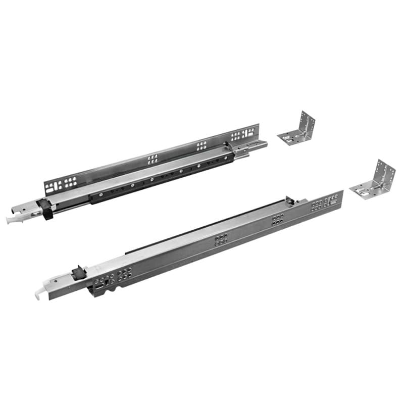 27" F70 PUSH Frameless Undermount Drawer Slide for 5/8" Material, 170lb Capacity, Full Extension, Push-To-Open