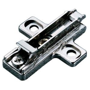 Domi 2-Cam Adjustable Wing Mounting Plate, Nickel-Plated, Screw-On, 0mm