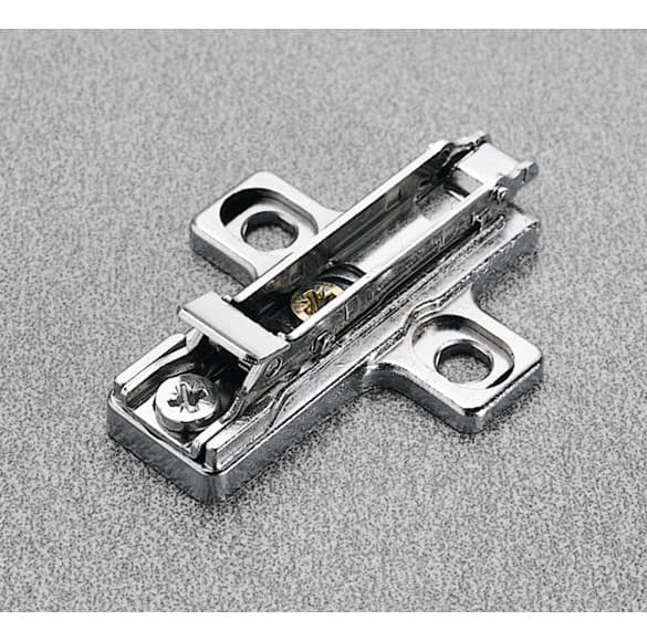 Domi 2-Cam Adjustment Wing Mounting Plate, Nickel-Plated, Screw-On, 9mm