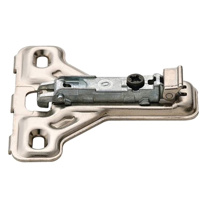 Domi Cam Adjustable Face Frame Mounting Plate, Nickel-Plated, Screw-On, 4mm