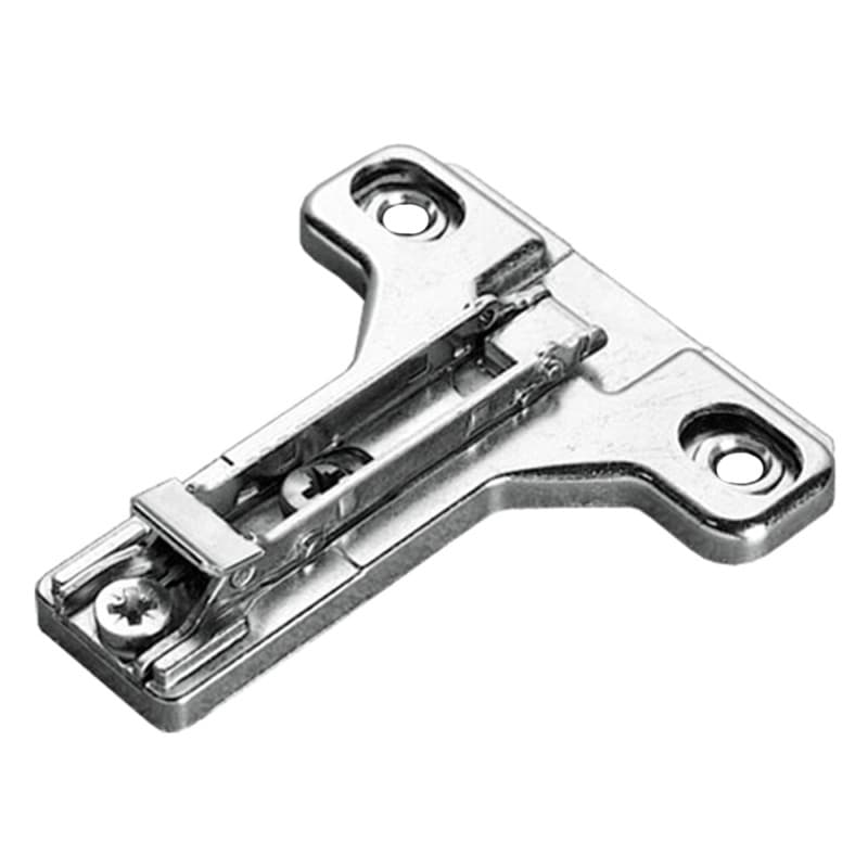 Clip-On Cam Adjustable Face Frame Mounting Plate, Nickel-Plated, Screw-On, 6mm