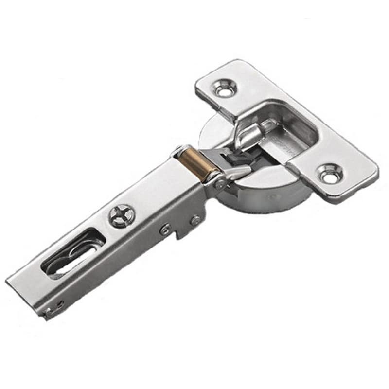 Series 100 105° Opening Hinge, 45mm Bore Pattern, Silentia+ Soft-Closing, Full Overlay, Titanium, Screw-On