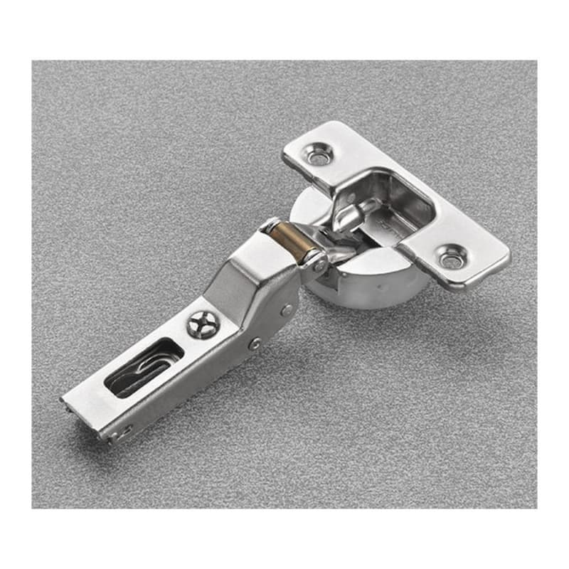 Series 100 105° Opening Hinge, 45mm Bore Pattern, Silentia+ Soft-Closing, Half Overlay, Nickel-Plated, Screw-On