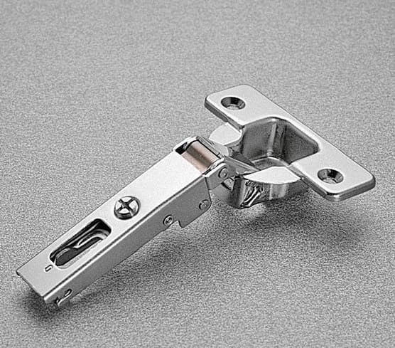 Series 200 120° Opening Hinge, 45mm Bore Pattern, Self-Closing, Full Overlay, Nickel-Plated, Rapido