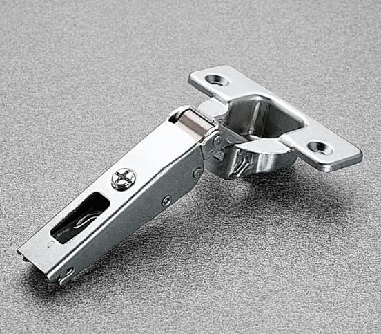 Series 200 120° Opening Hinge, 45mm Bore Pattern, Self-Closing, 1/2" Overlay, Nickel-Plated, Rapido