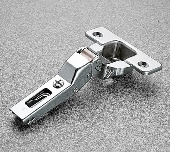 Series 200 120° Opening Hinge, 45mm Bore Pattern, Self-Closing, Half Overlay, Nickel-Plated, Rapido