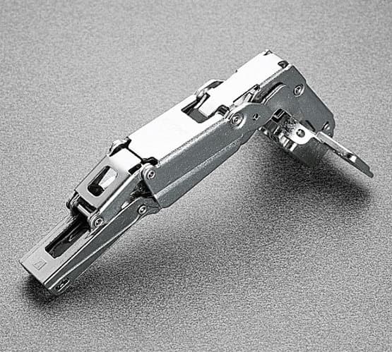 Series 200 165° Opening Hinge, 45mm Bore Pattern, Self-Closing, Full Overlay, Nickel-Plated, Rapido