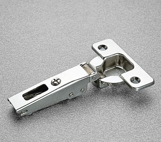 Series 200 110° Opening Hinge, 45mm Bore Pattern, Self-Closing, 1/2" Overlay, Nickel-Plated, Screw-On