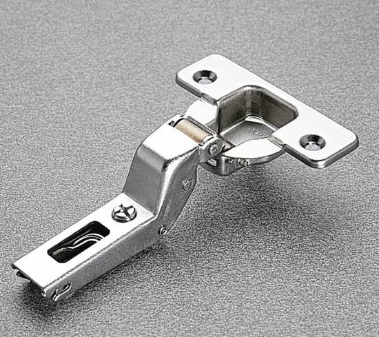 Series 200 110° Opening Hinge, 45mm Bore Pattern, Self-Closing, Inset, Nickel-Plated, Screw-On