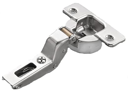 Series 200 94° Opening Thick Door Hinge, 45mm Bore Pattern, Silentia+ Soft-Closing, Inset, Nickel-Plated, Screw-On