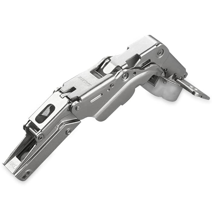 Series 200 155° Opening Hinge, 45mm Bore Pattern, Self-Closing, Full Overlay, Nickel-Plated, Screw-On