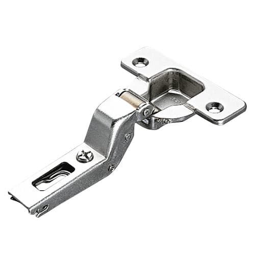 Push Series 200 110° Opening Hinge, 45mm Bore Pattern, Self-Closing, Inset, Nickel-Plated, Screw-On