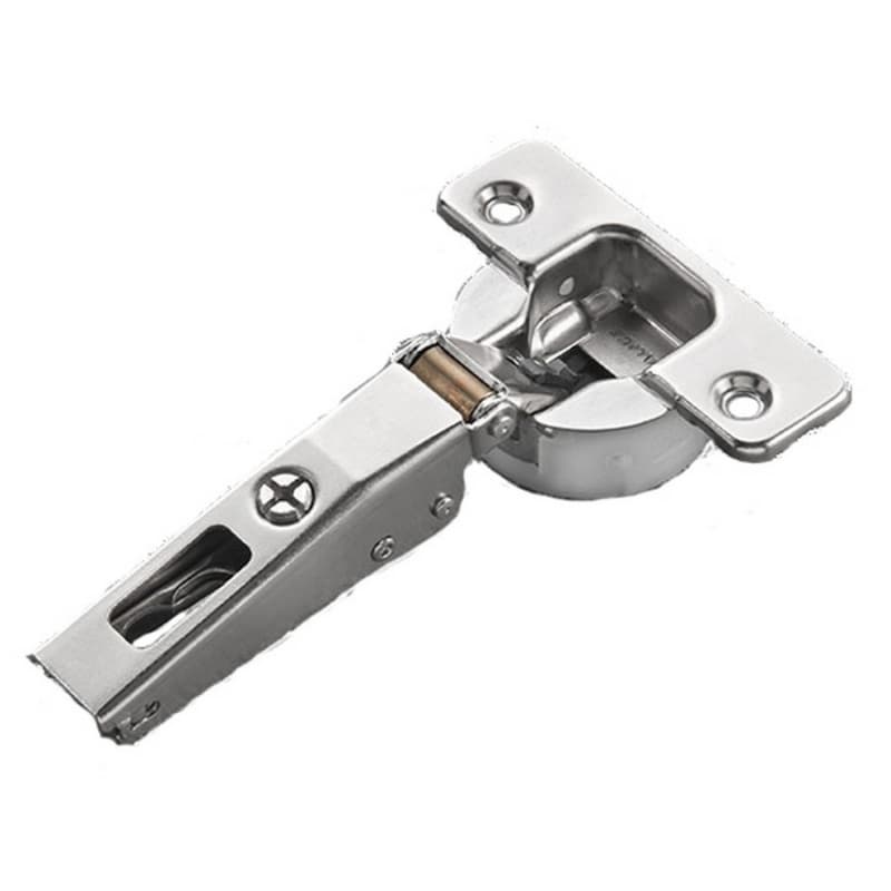 Silentia+ 94° Opening Standard Hinge with Soft-Closing, 1/2" Overlay, Nickel, Dowelled