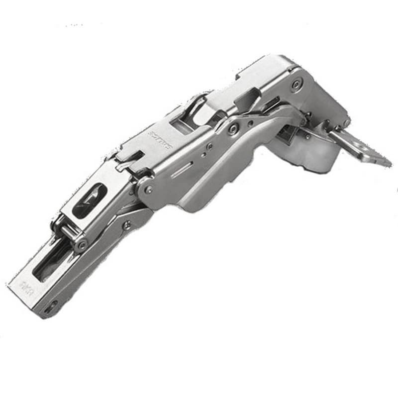 Series 200 155° Opening Zero Protrusion Hinge, 45mm Bore Pattern, Soft-Closing, Full Overlay, Nickel-Plated, Dowelled