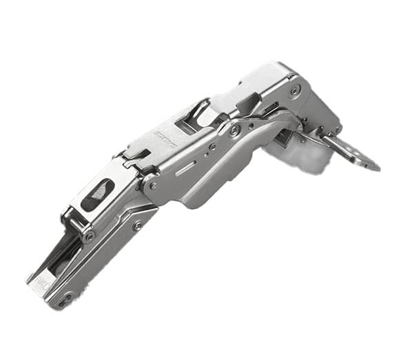 Series 200 155° Opening Hinge, 45mm Bore Pattern, Silentia Soft-Closing, 1/2" Overlay, Nickel-Plated, Dowelled