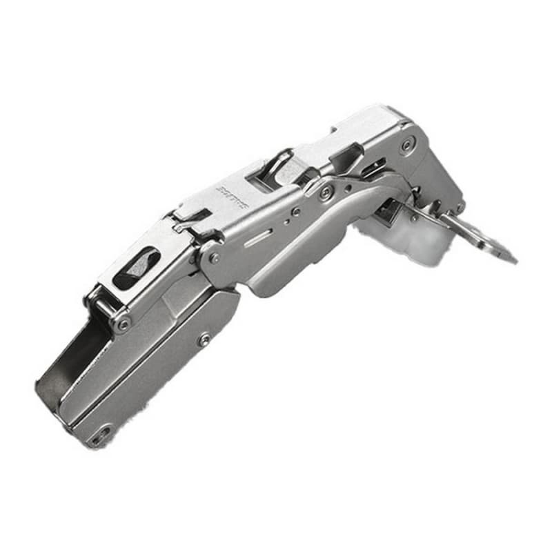 Series 200 155° Opening Zero Protrusion Hinge, 45mm Bore Pattern, Silentia+ Soft-Closing, Inset, Nickel-Plated, Dowelled